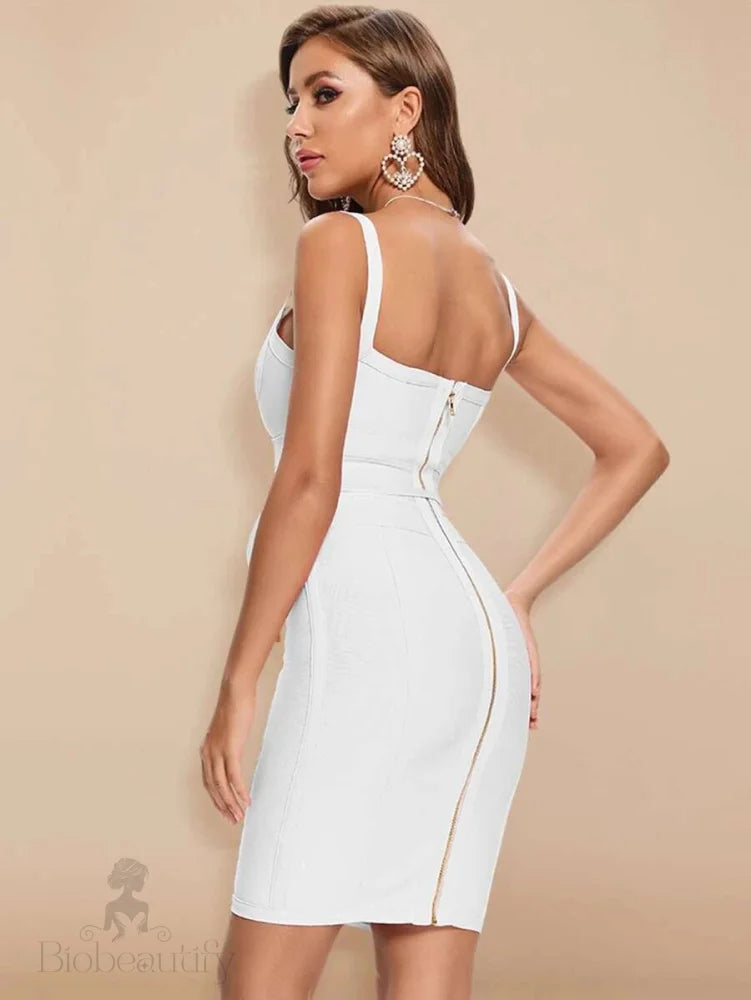 Chic Sculpting Bandage Dress With Sleek Silhouette