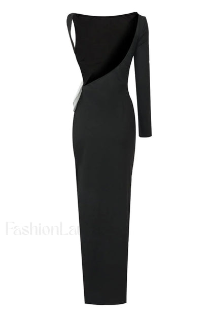Chloe One Shoulder Charming Bow Detail Dress
