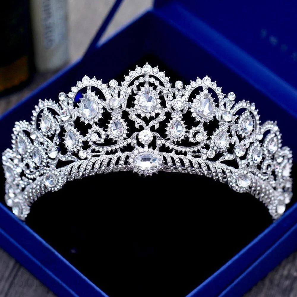 Wedding Hair Accessories - Silver Rhinestone Bridal Tiara