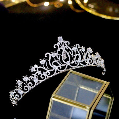 Cierra Silver Zirconia Bridal Tiara