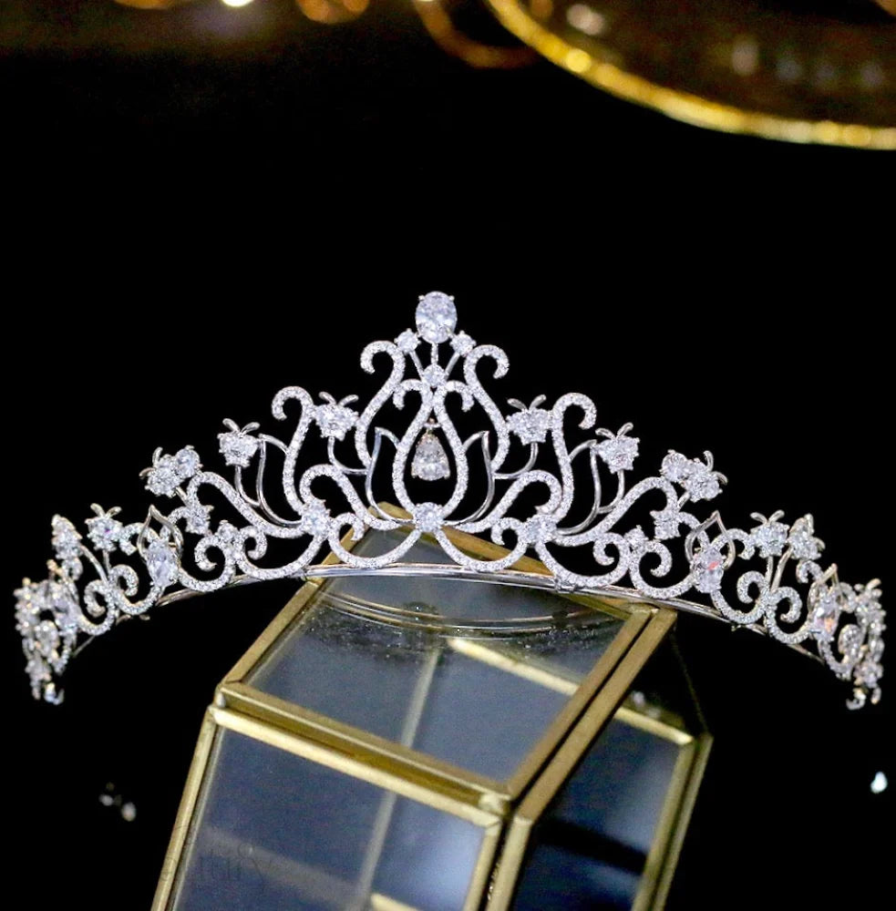 Cierra Silver Zirconia Bridal Tiara