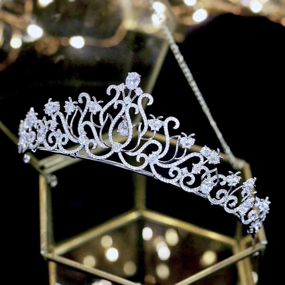 Cierra Silver Zirconia Bridal Tiara