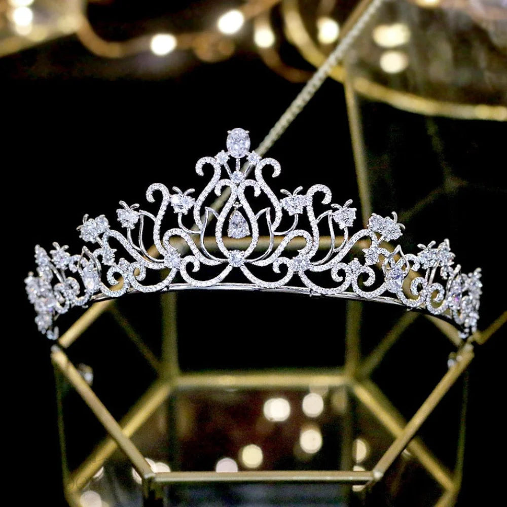 Cierra Silver Zirconia Bridal Tiara