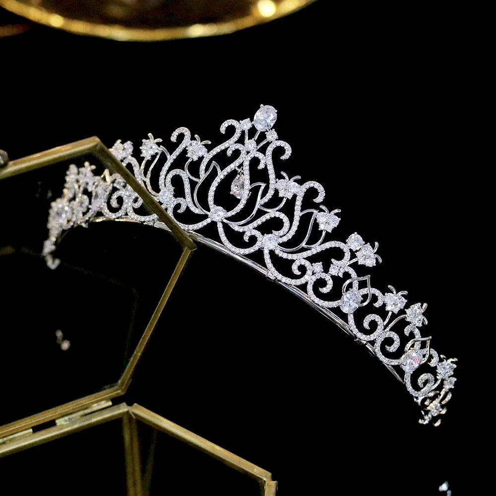 Cierra Silver Zirconia Bridal Tiara