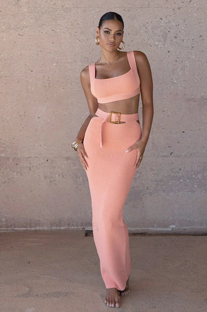 City Chic Stylish Belt Dress Set