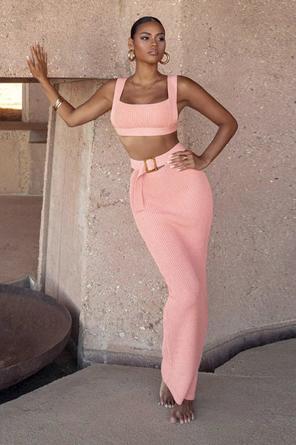 City Chic Stylish Belt Dress Set
