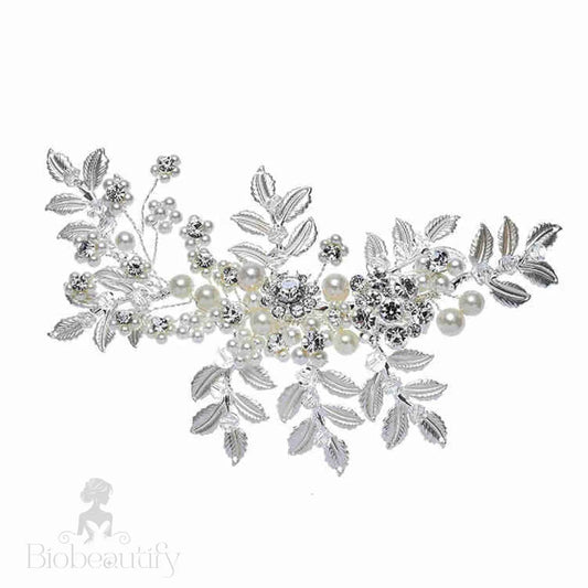 Clairene Handmade Wedding Hair Comb With Austrian Crystal Beads