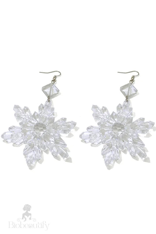 Clear Snowflake Earrings Picture