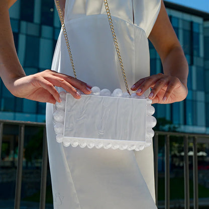 Cloud Clutch Bag In Acrylic