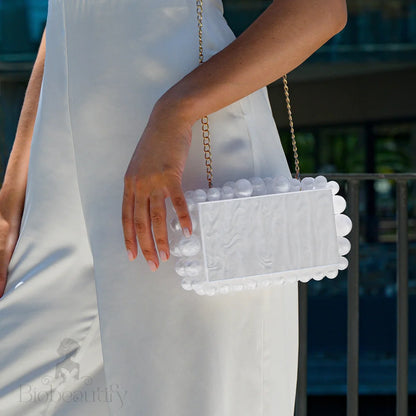 Cloud Clutch Bag In Acrylic