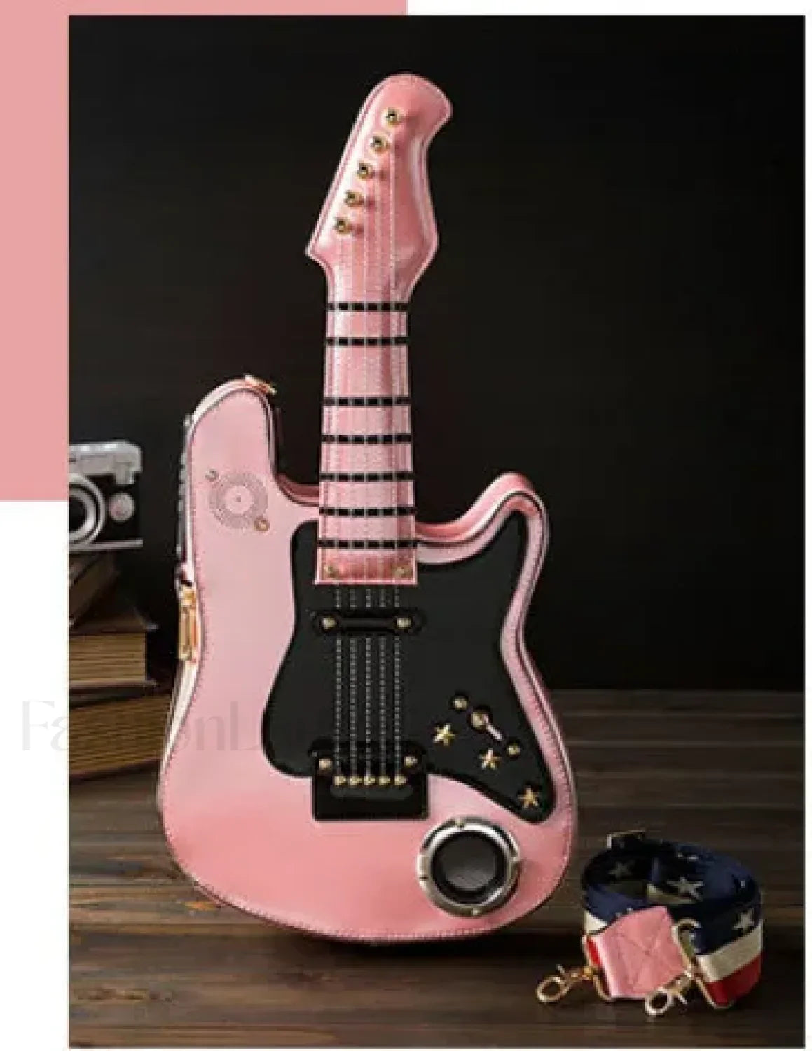Cool Retro Violin British Style Novelty Personality Gothic Bag PINK