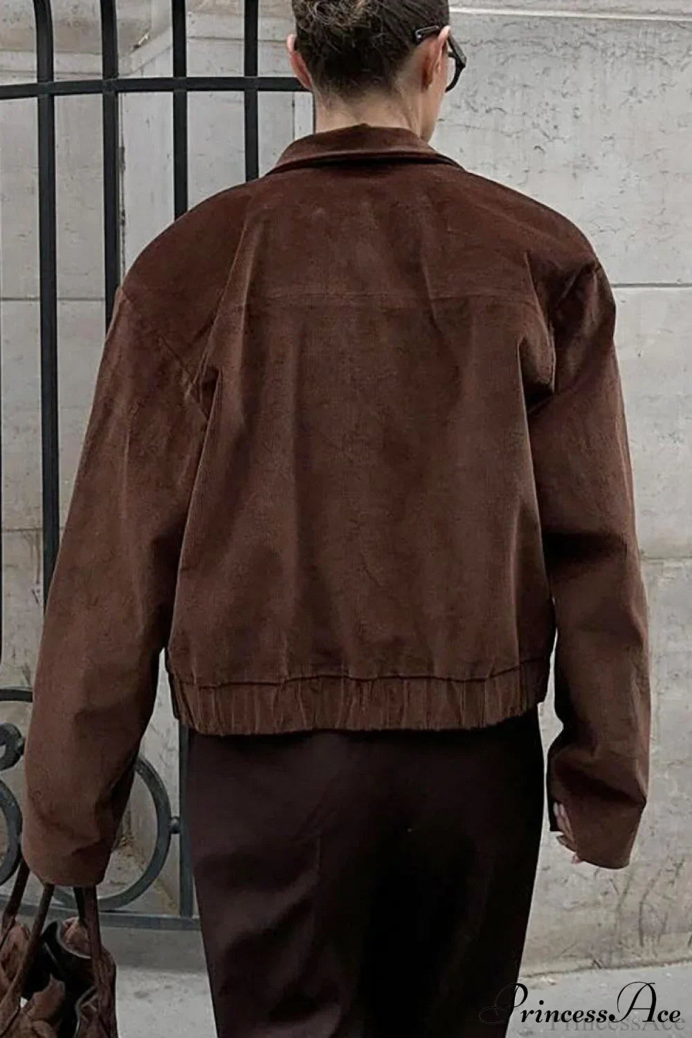 Corduroy Retro Collared Jacket Coat