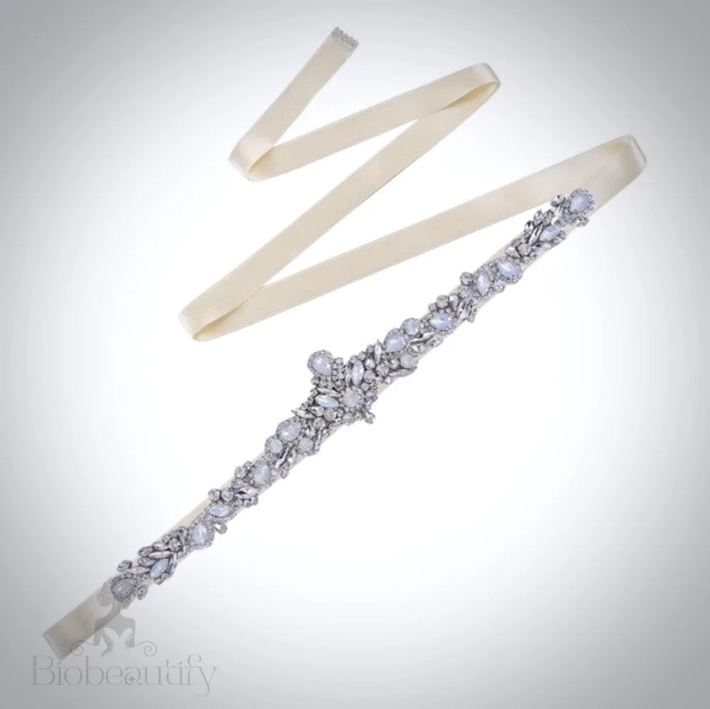 Wedding Accessories - Swarovski Opal Bridal Belt/Sash