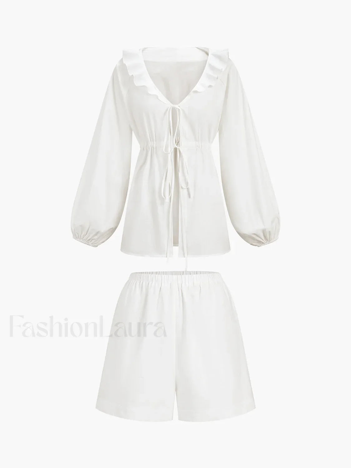 Cotton & Linen Cowgirl Melody Two Piece Shorts Set Short Sets