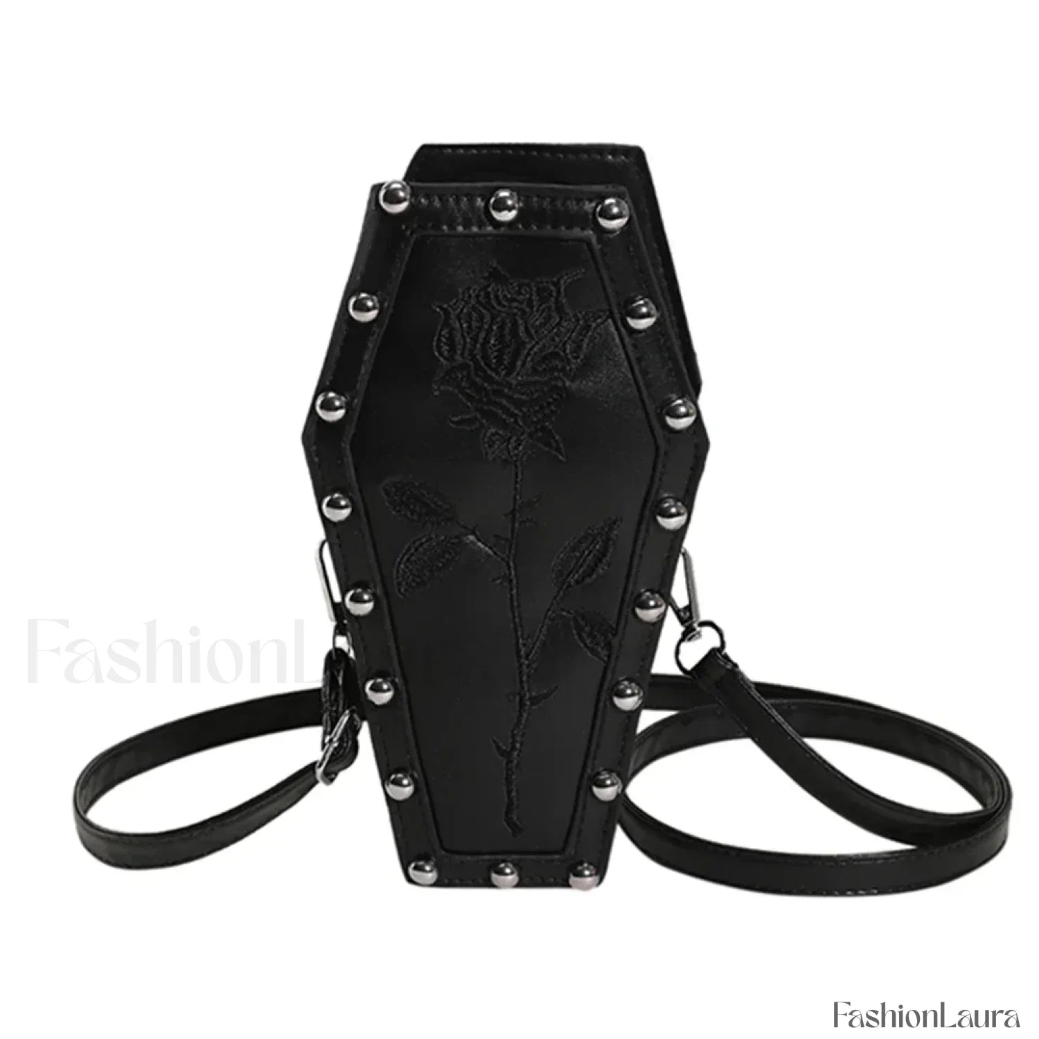 Creative PU Coffin Shape Embroidery Phone Office Travel Bag