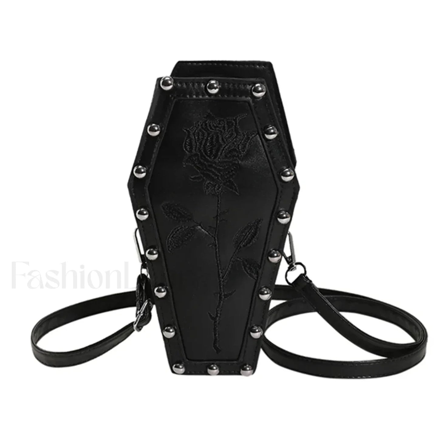 Creative PU Coffin Shape Embroidery Phone Office Travel Bag