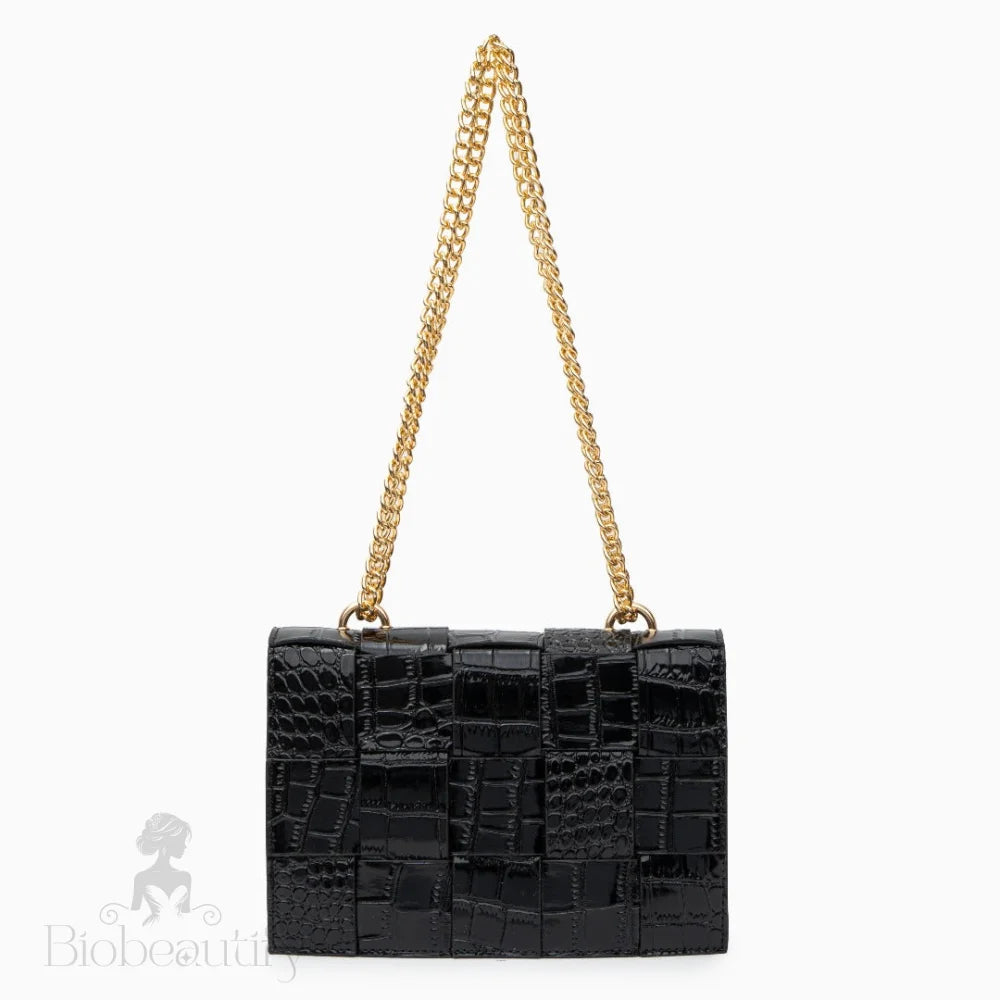 Crocodile Texture Crossbody Bag