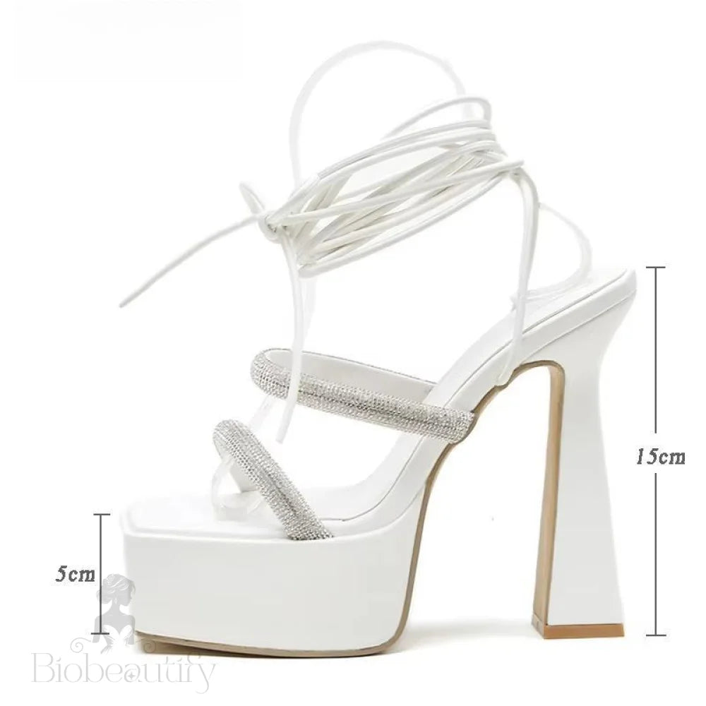 Crystal High Heels Sandals For Women