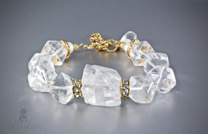 Crystal Quartz Bridal Bracelet Ice