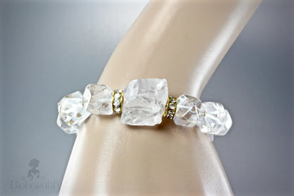 Crystal Quartz Bridal Bracelet Ice