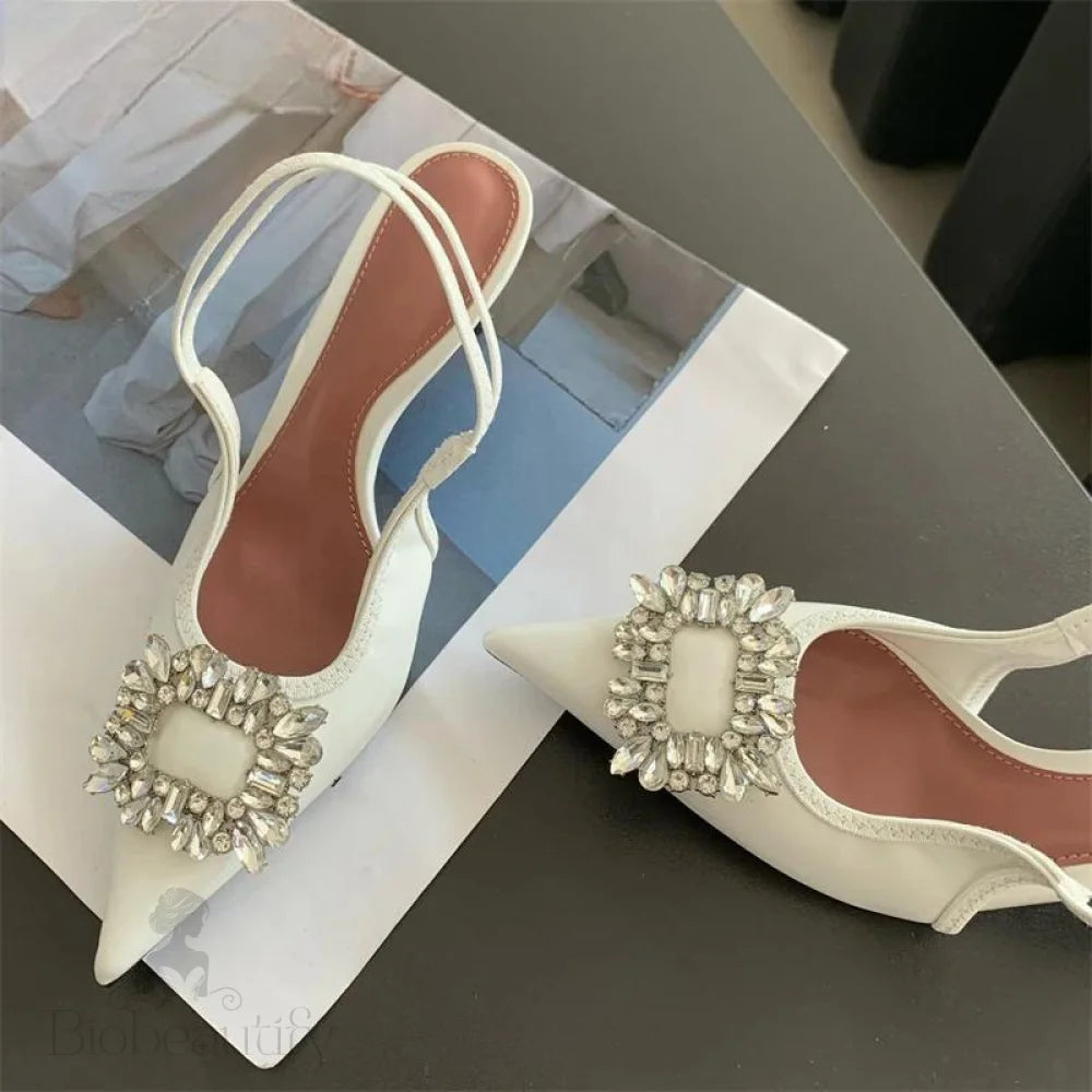 Crystal Women Pumps Shoes With Thin Heels For Summer Fashion