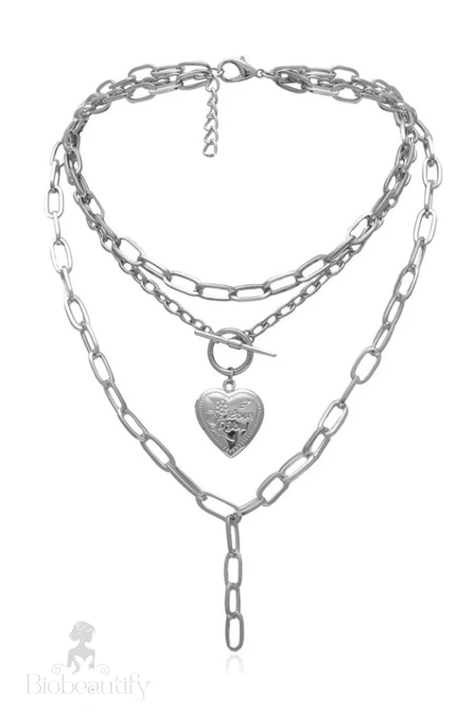 Cuban Punk Choker Necklace Silver