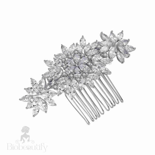 Cubic Zirconia Crystal Wedding Hair Comb By Fiona