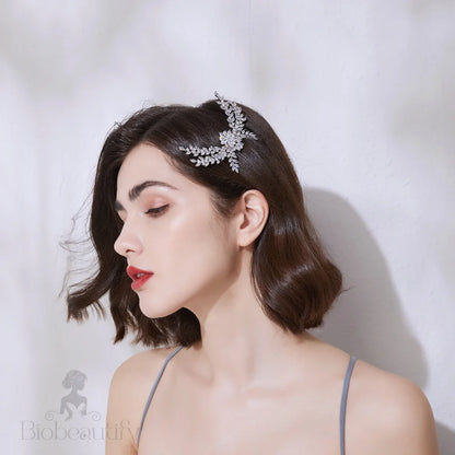 Cubic Zirconia Crystal Wedding Hair Comb By Isabella