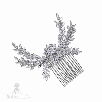 Cubic Zirconia Crystal Wedding Hair Comb By Isabella