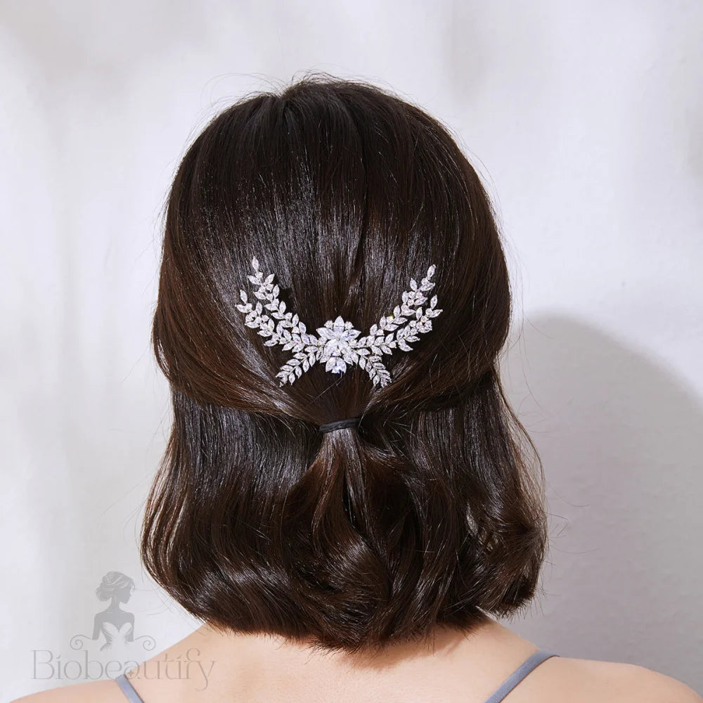 Cubic Zirconia Crystal Wedding Hair Comb By Isabella