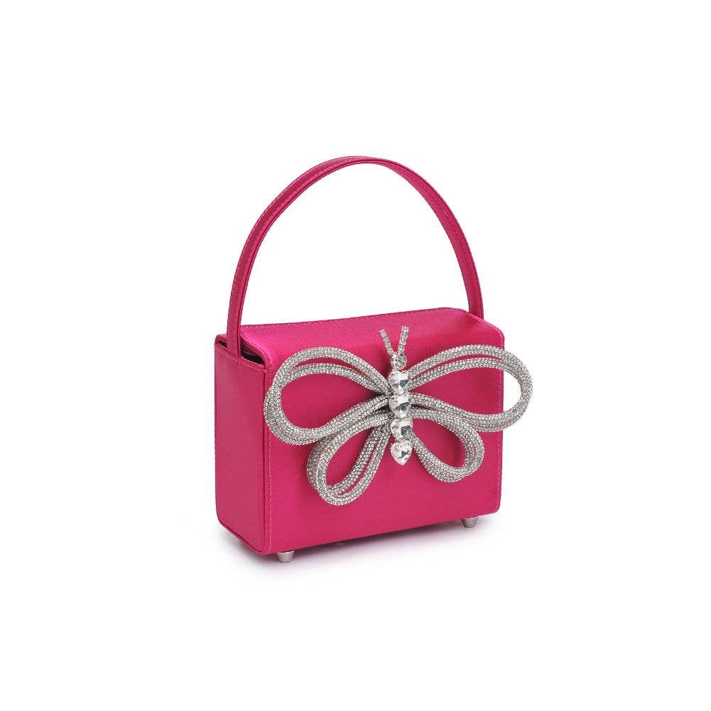 Fuchsia Butterfly Crystal Bag