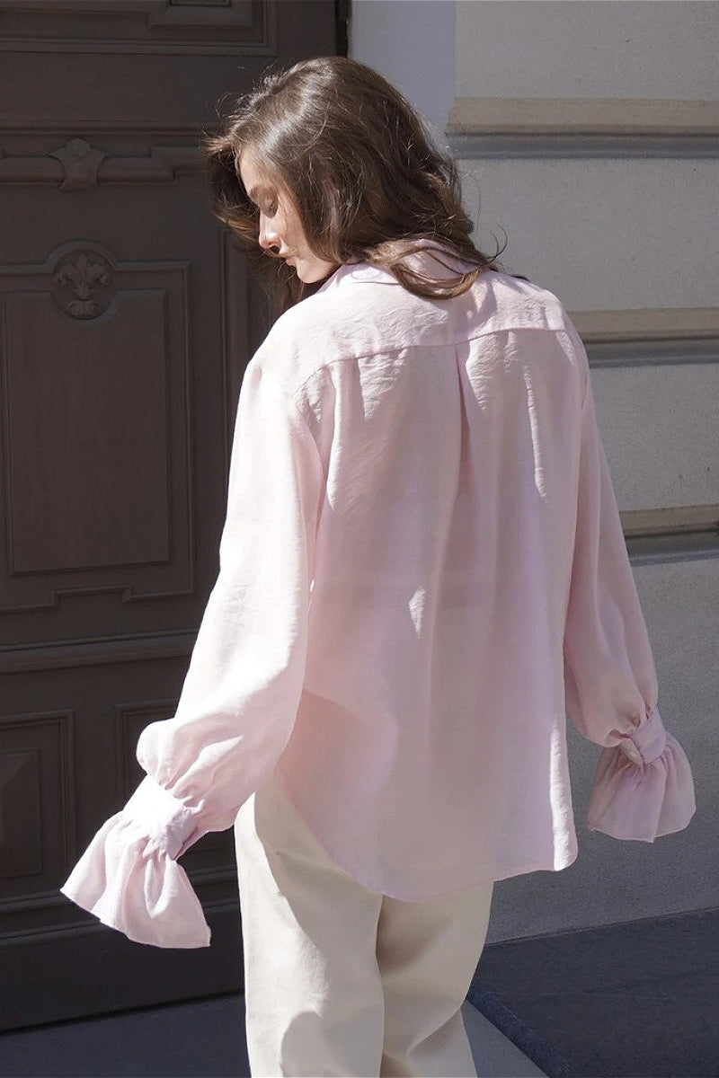 Tencel Button Up Long Sleeve Blouse