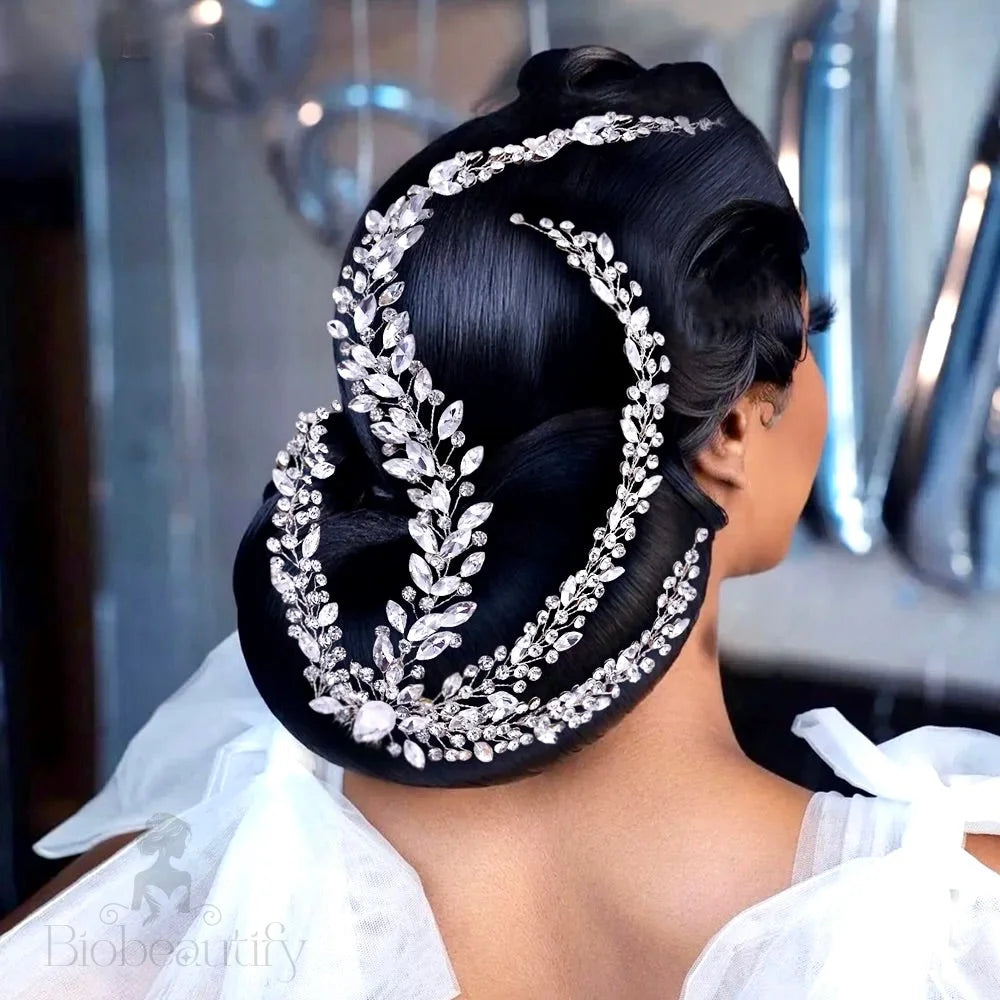 Dalyanah Silver Rhinestone Bridal Hairpiece