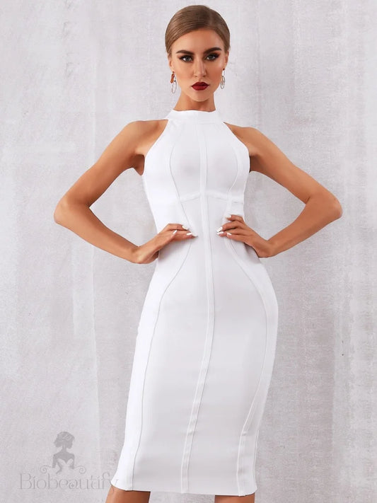 Damara Elegant Bodycon Bandage Dress - SunsetFashionLA