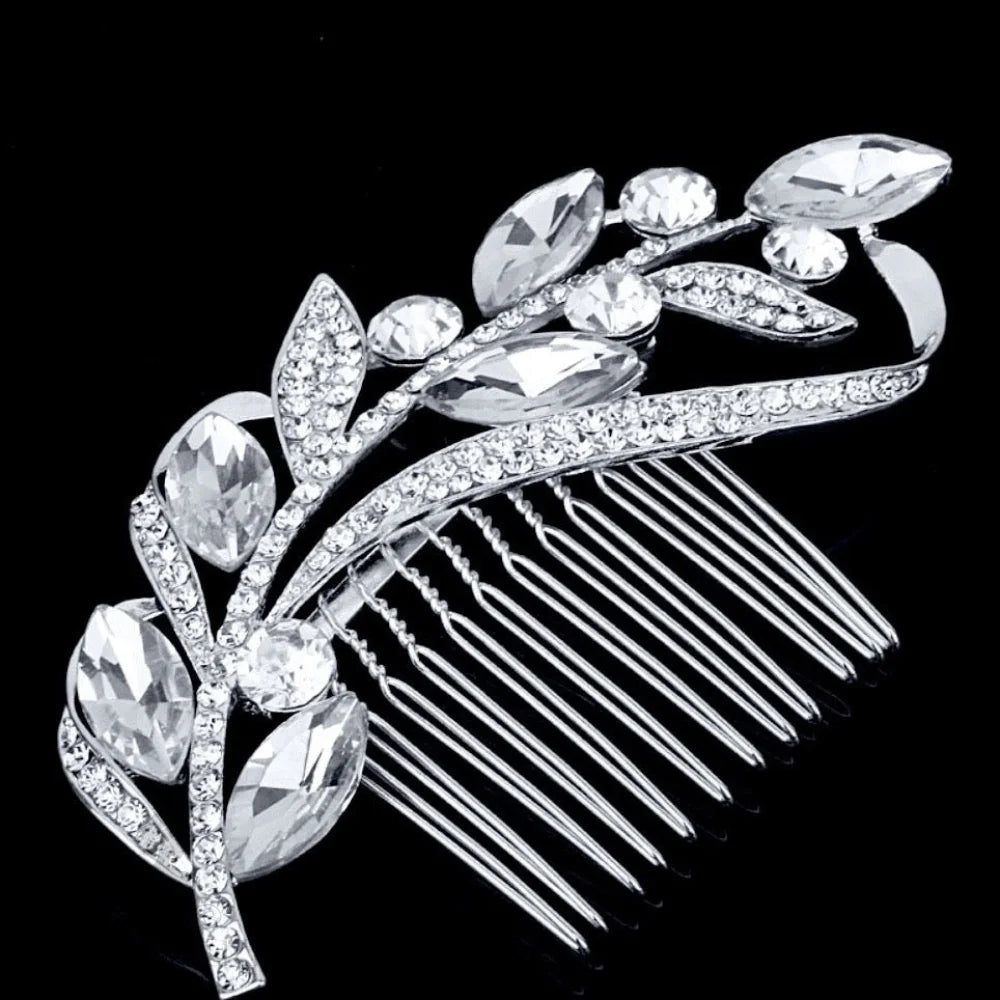 Dana Crystal Bridal Hair Comb Silver Gold Options