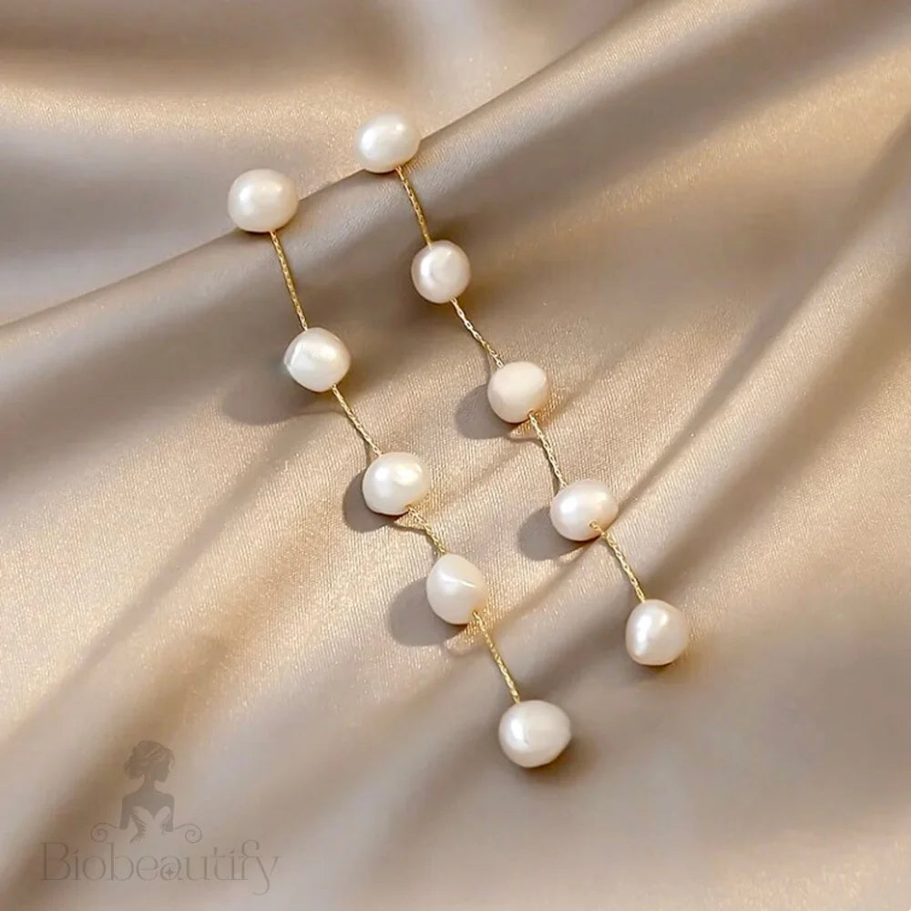 Pearl Wedding Jewelry - Natural Pearl Bridal Earrings - Available in Gold and Silver