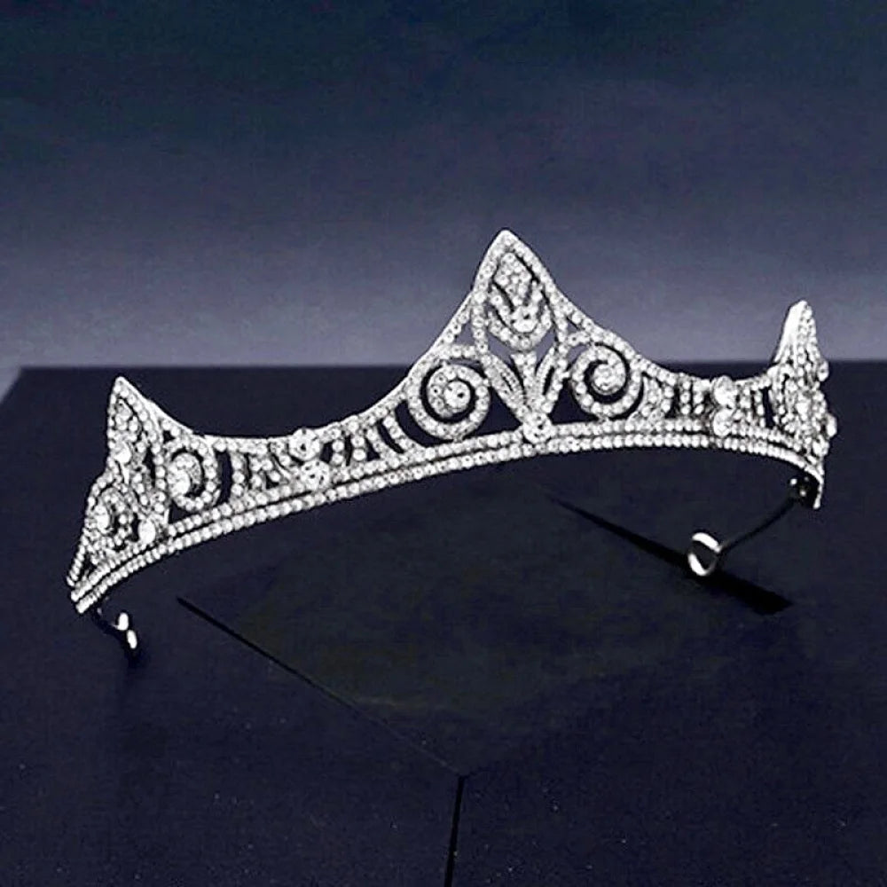 Danika Silver Bridal Tiara With Cubic Zirconia