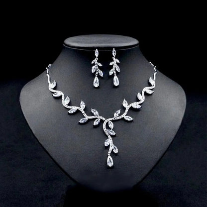 Darla Silver Cubic Zirconia Bridal Jewelry Set