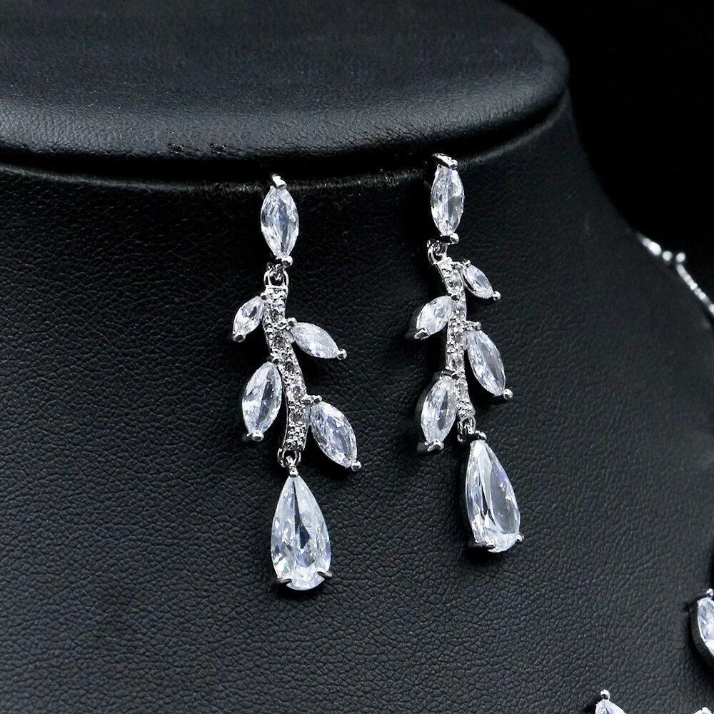 Darla Silver Cubic Zirconia Bridal Jewelry Set