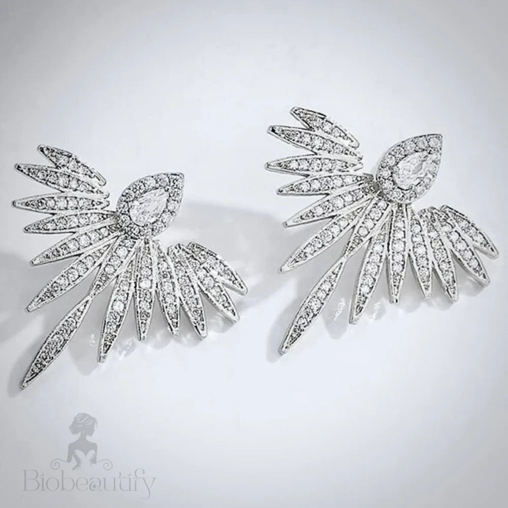 Dasia Modern Bridal Earrings With Cubic Zirconia