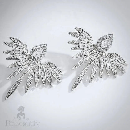 Dasia Modern Bridal Earrings With Cubic Zirconia