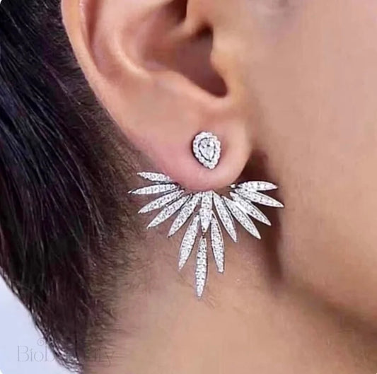 Dasia Modern Bridal Earrings With Cubic Zirconia