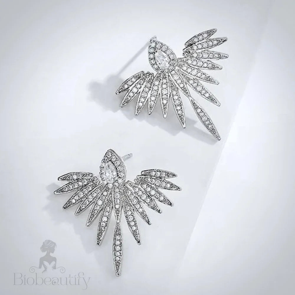 Dasia Modern Bridal Earrings With Cubic Zirconia