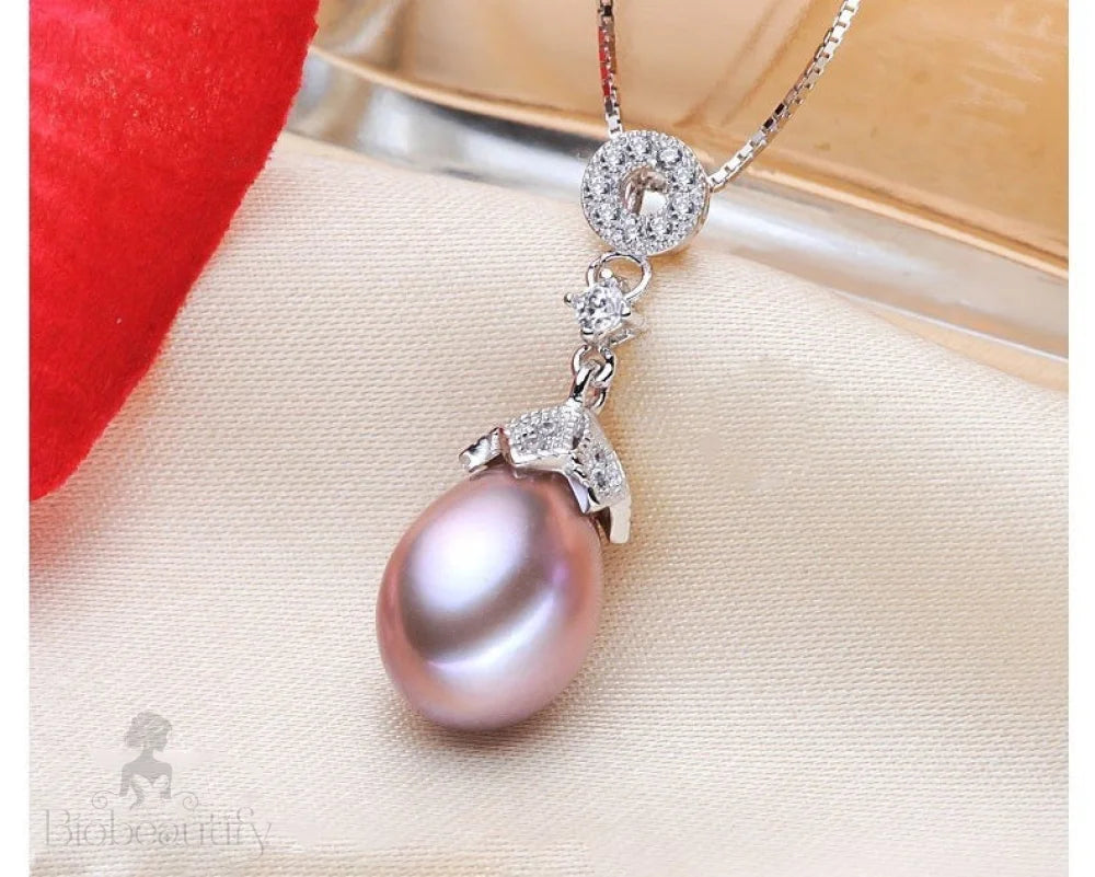 Deana Sterling Silver Natural Pearl Bridal Jewelry Set Multiple Colors Available