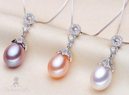 Deana Sterling Silver Natural Pearl Bridal Jewelry Set Multiple Colors Available