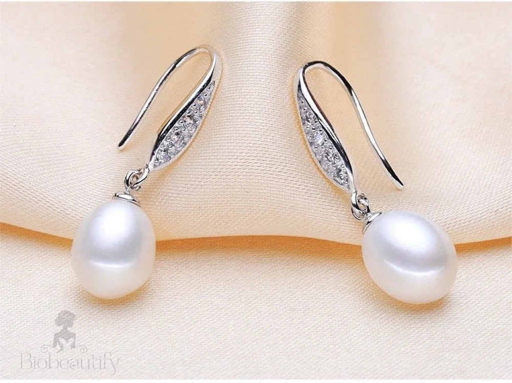 Deana Sterling Silver Natural Pearl Bridal Jewelry Set Multiple Colors Available