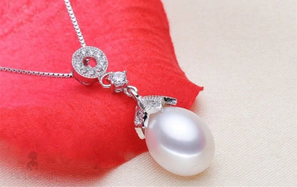 Deana Sterling Silver Natural Pearl Bridal Jewelry Set Multiple Colors Available