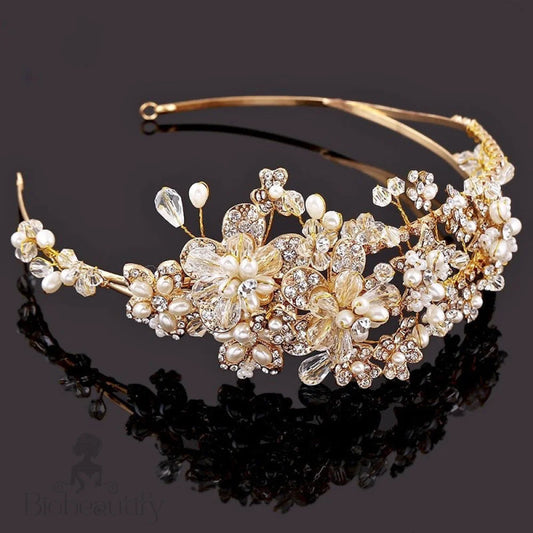 Wedding Hair Accessories - Pearl and Crystal Bridal Headband