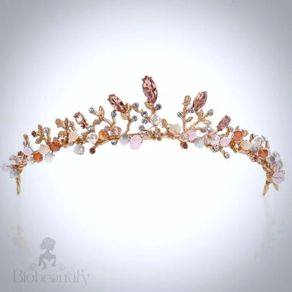 Delilah Bohemian Gold Tiara For Brides