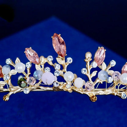 Delilah Bohemian Gold Tiara For Brides